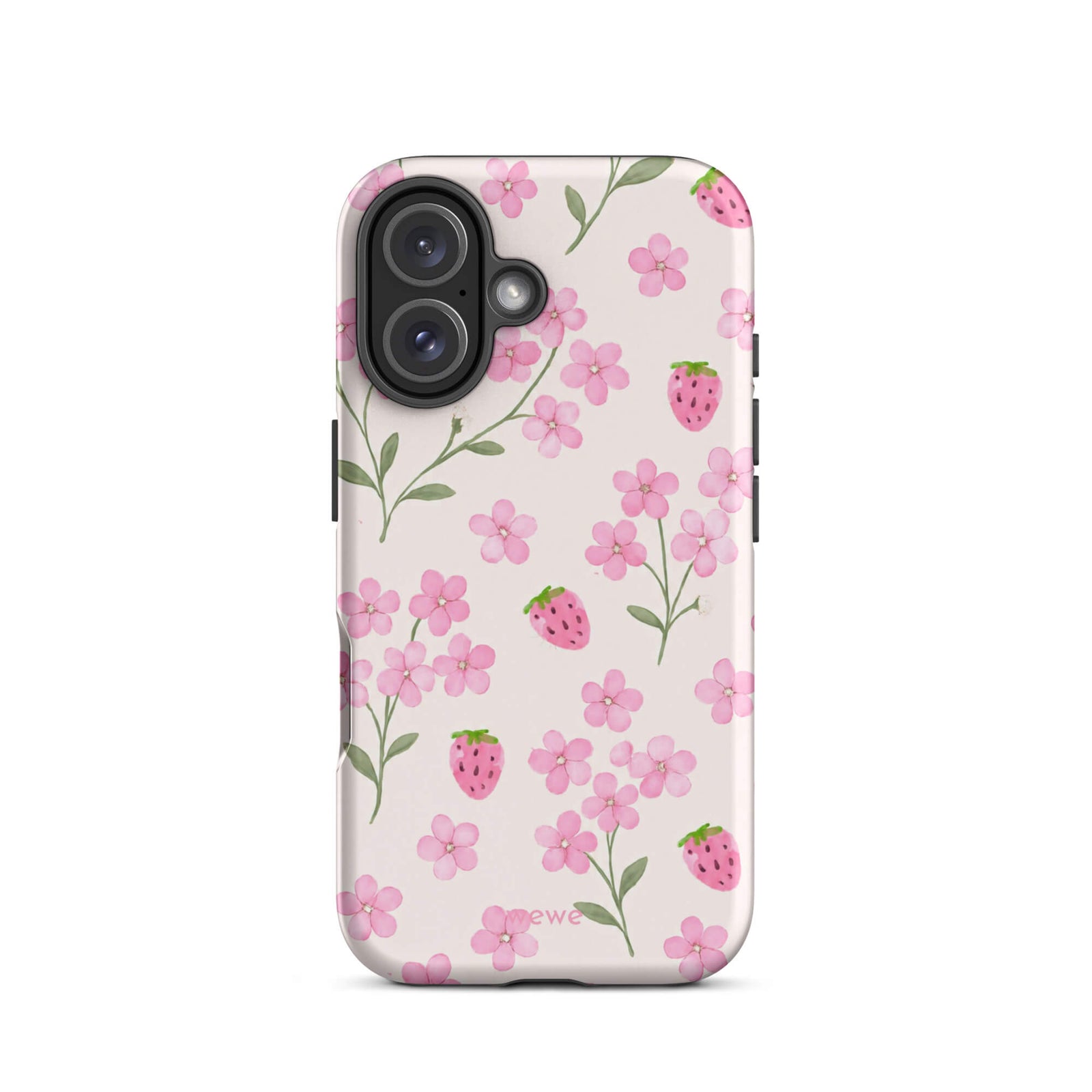 Strawberry Floral iPhone 17 Pro Case