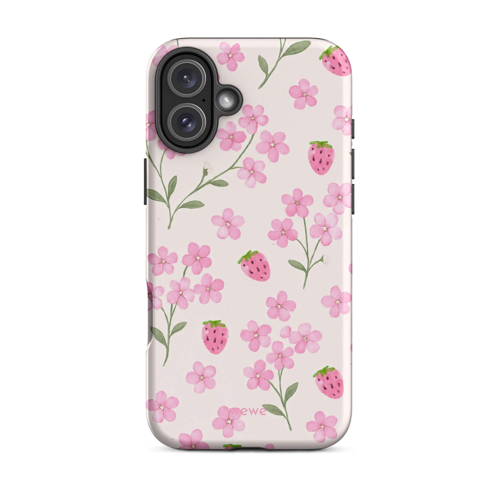 Strawberry Floral iPhone 17 Pro Case