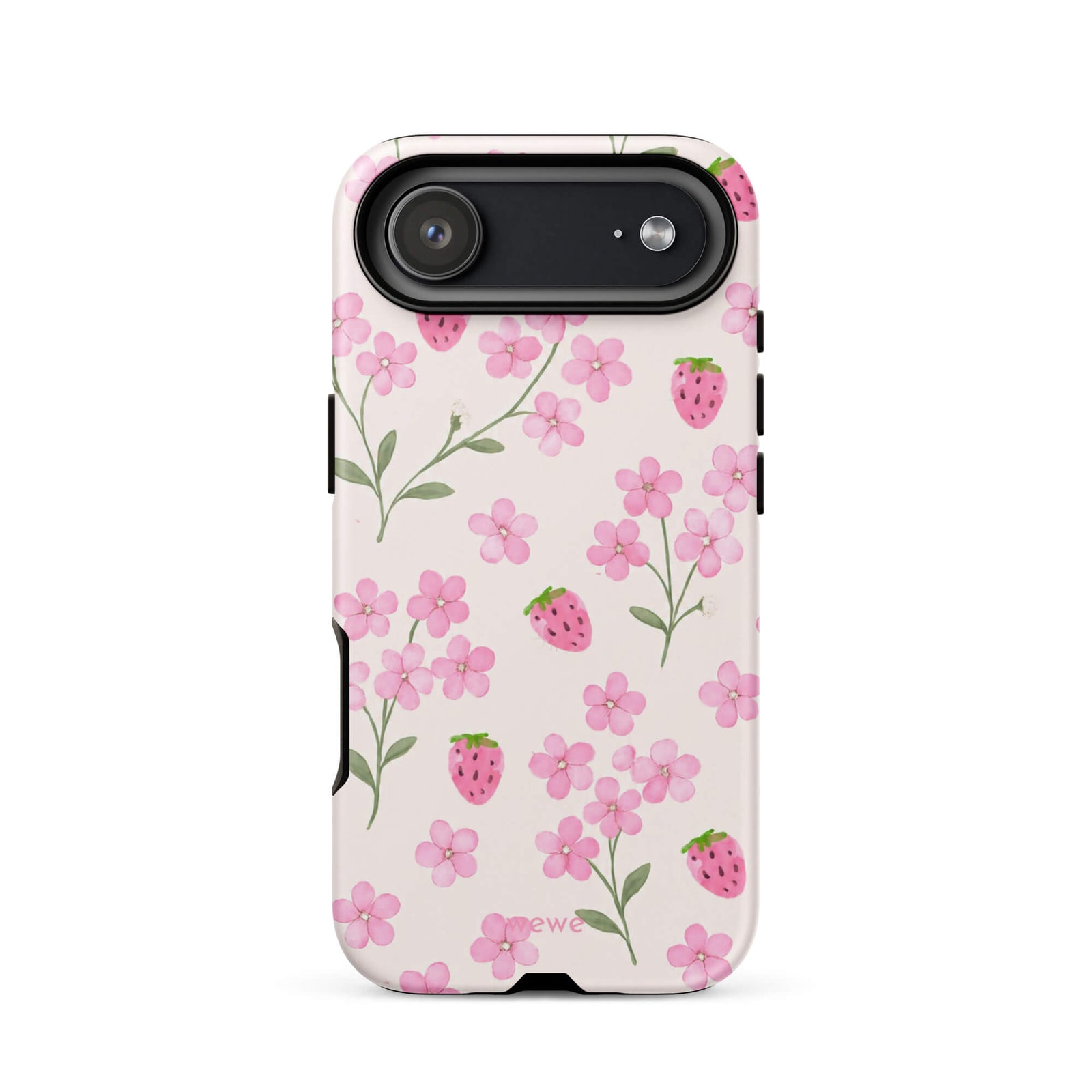 Strawberry Floral iPhone 17 Pro Case