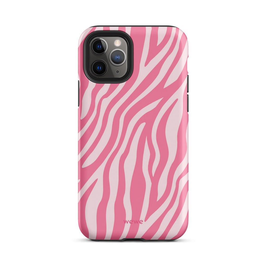 Bubblegum Pink Zebra iPhone 16 Pro Case