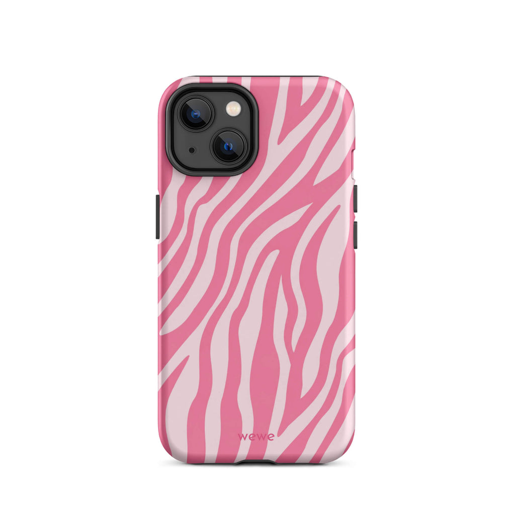 Bubblegum Pink Zebra iPhone 16 Pro Case