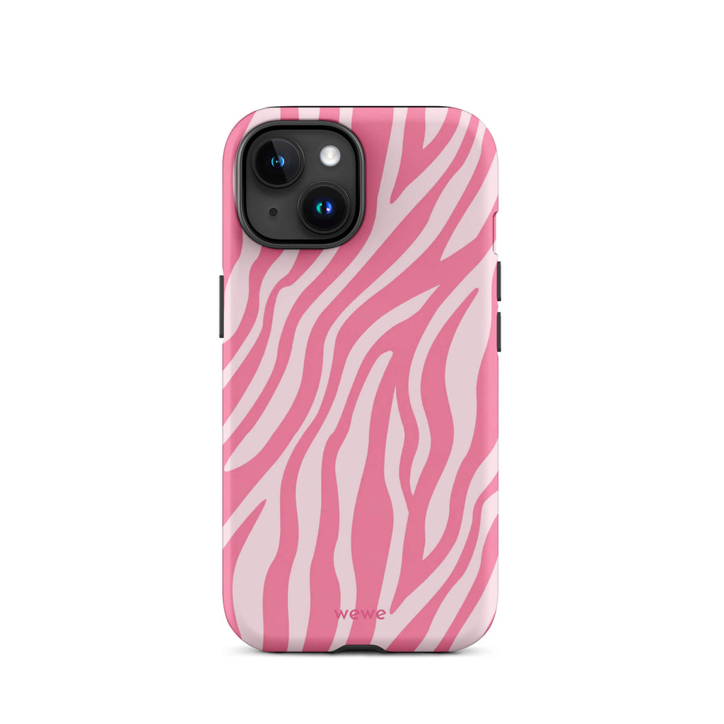 Bubblegum Pink Zebra iPhone 16 Pro Case
