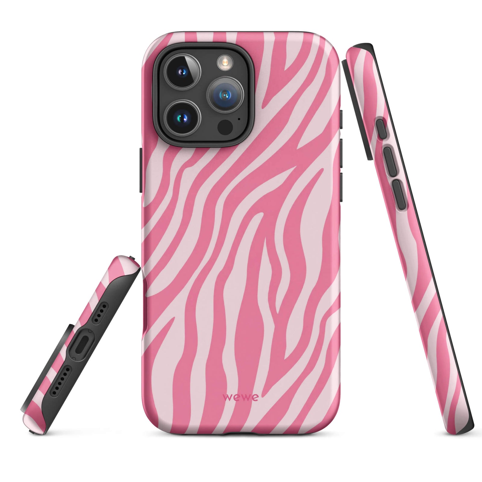 Bubblegum Pink Zebra iPhone 16 Pro Case