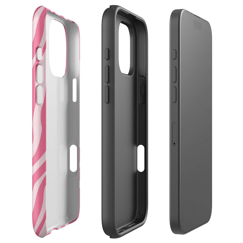 Bubblegum Pink Zebra iPhone 16 Pro Case