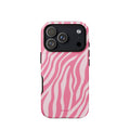 Bubblegum pink zebra iPhone case