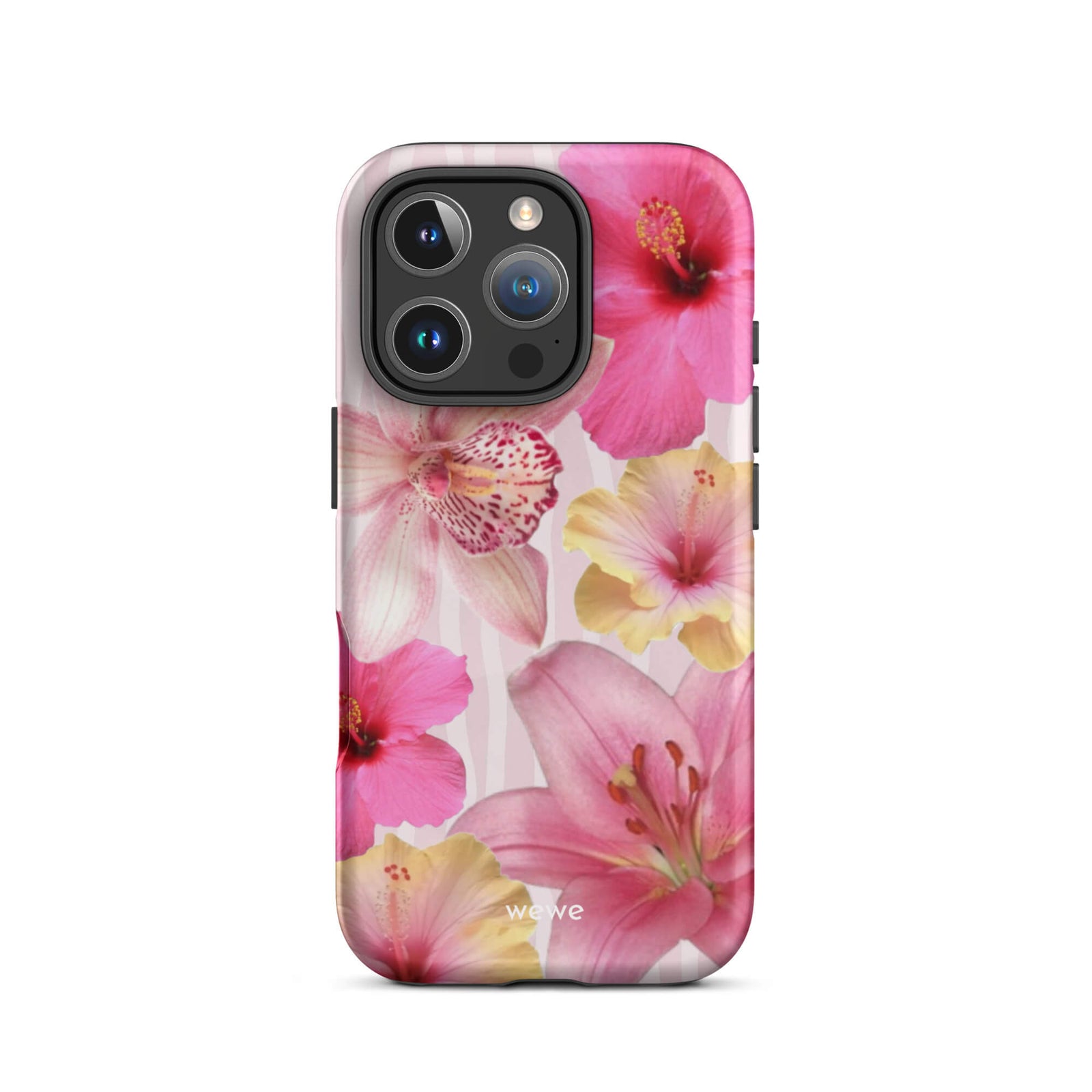 Custom tropical breeze iphone case 16 pro floral pattern design.