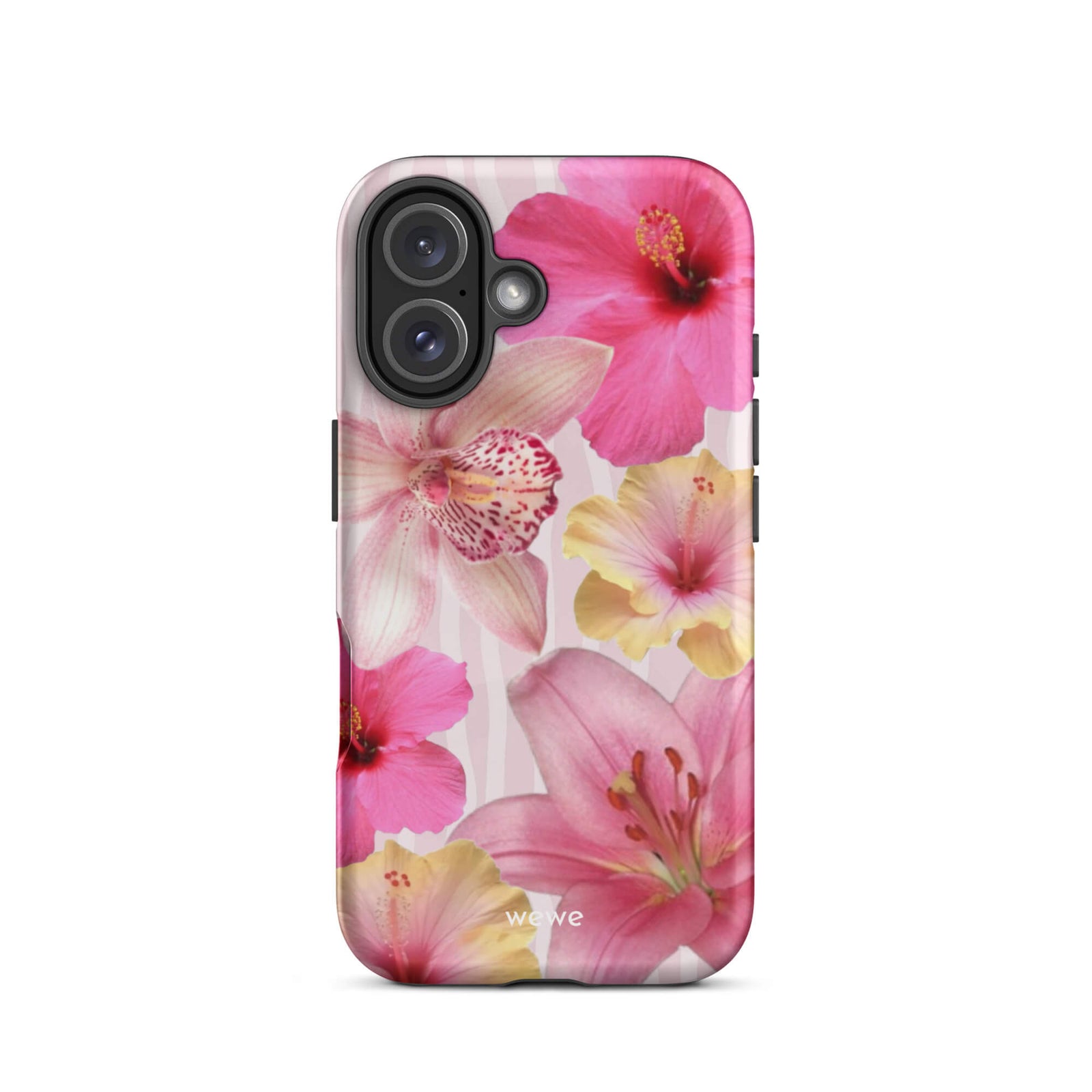 Custom tropical breeze iphone case 16 floral pattern design.