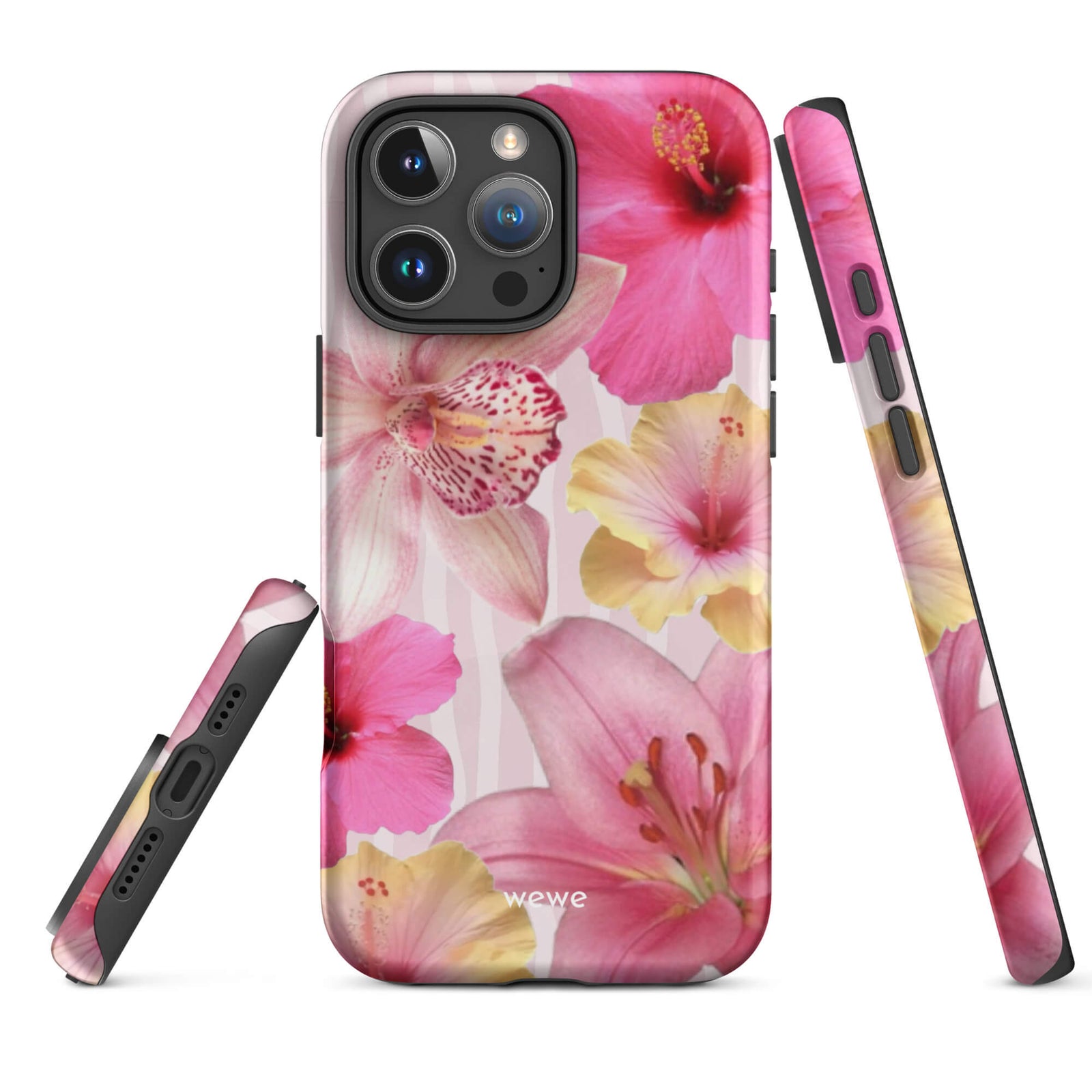 Custom tropical breeze iphone case 16 pro max floral pattern design.