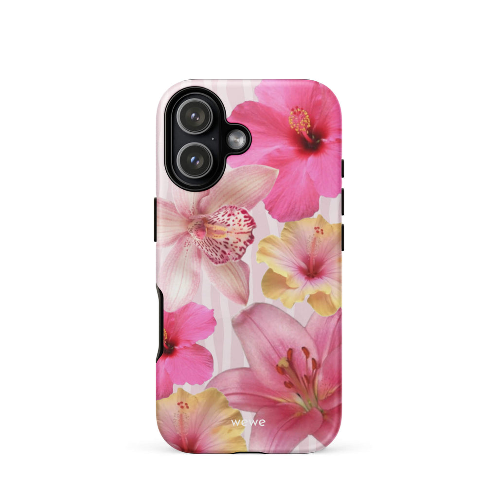 Custom tropical breeze iphone case 17 floral pattern design.