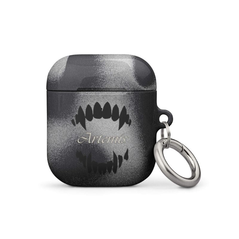 Custom void black AirPods case gen1 black aesthetic design.