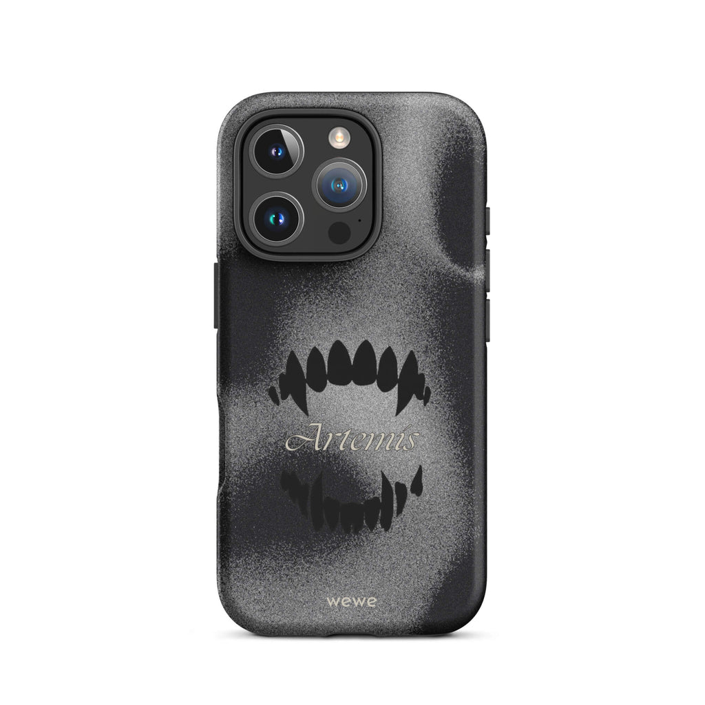 Custom void black iPhone case 16 pro black aesthetic design.