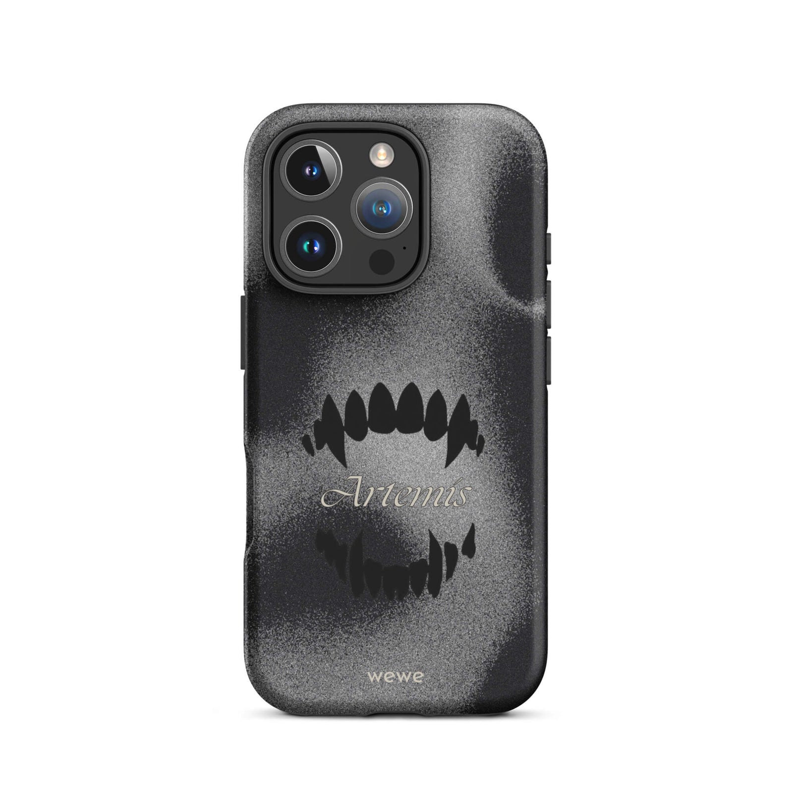 Custom void black iPhone case 16 pro black aesthetic design.