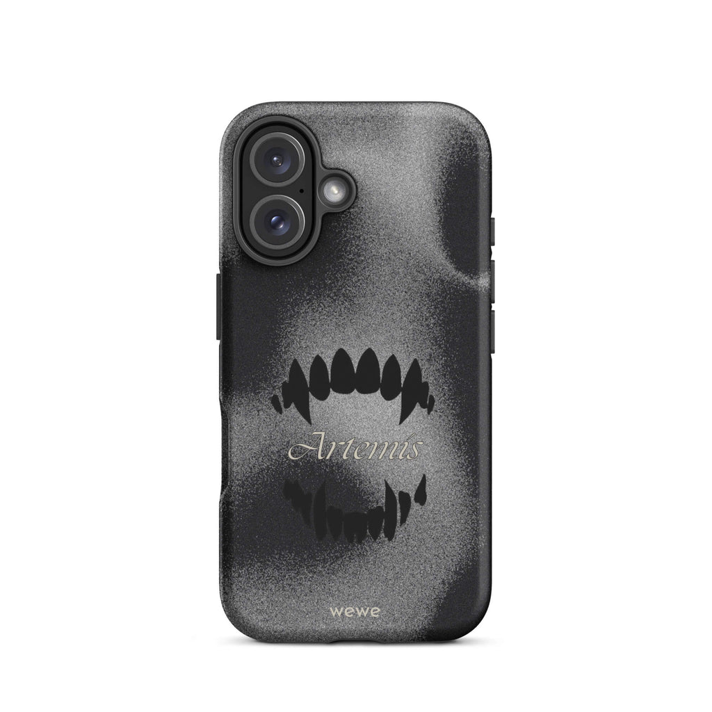 Custom void black iPhone case 16 black aesthetic design.