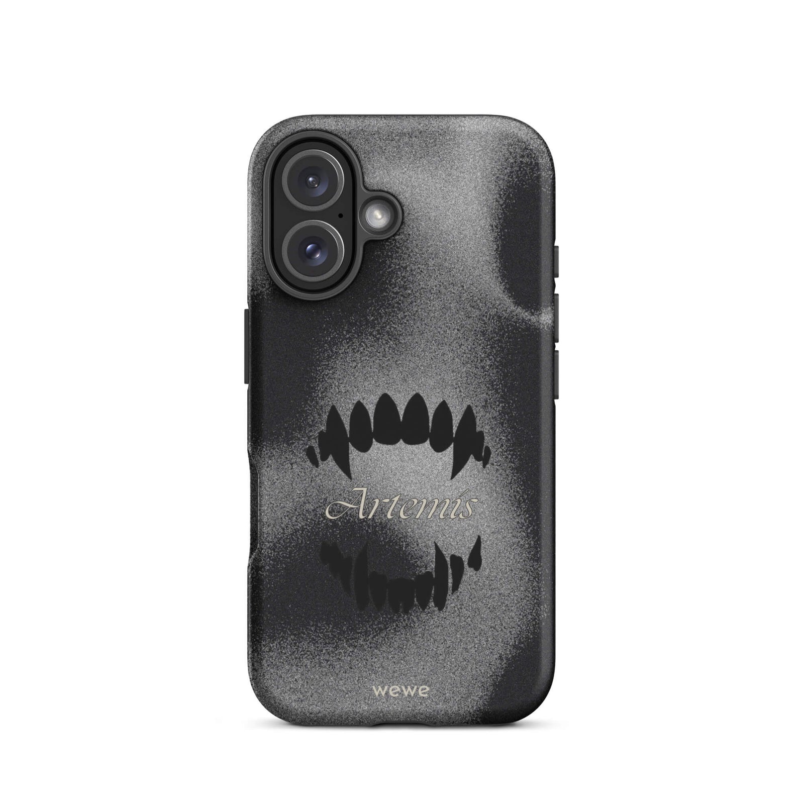 Custom void black iPhone case 16 black aesthetic design.