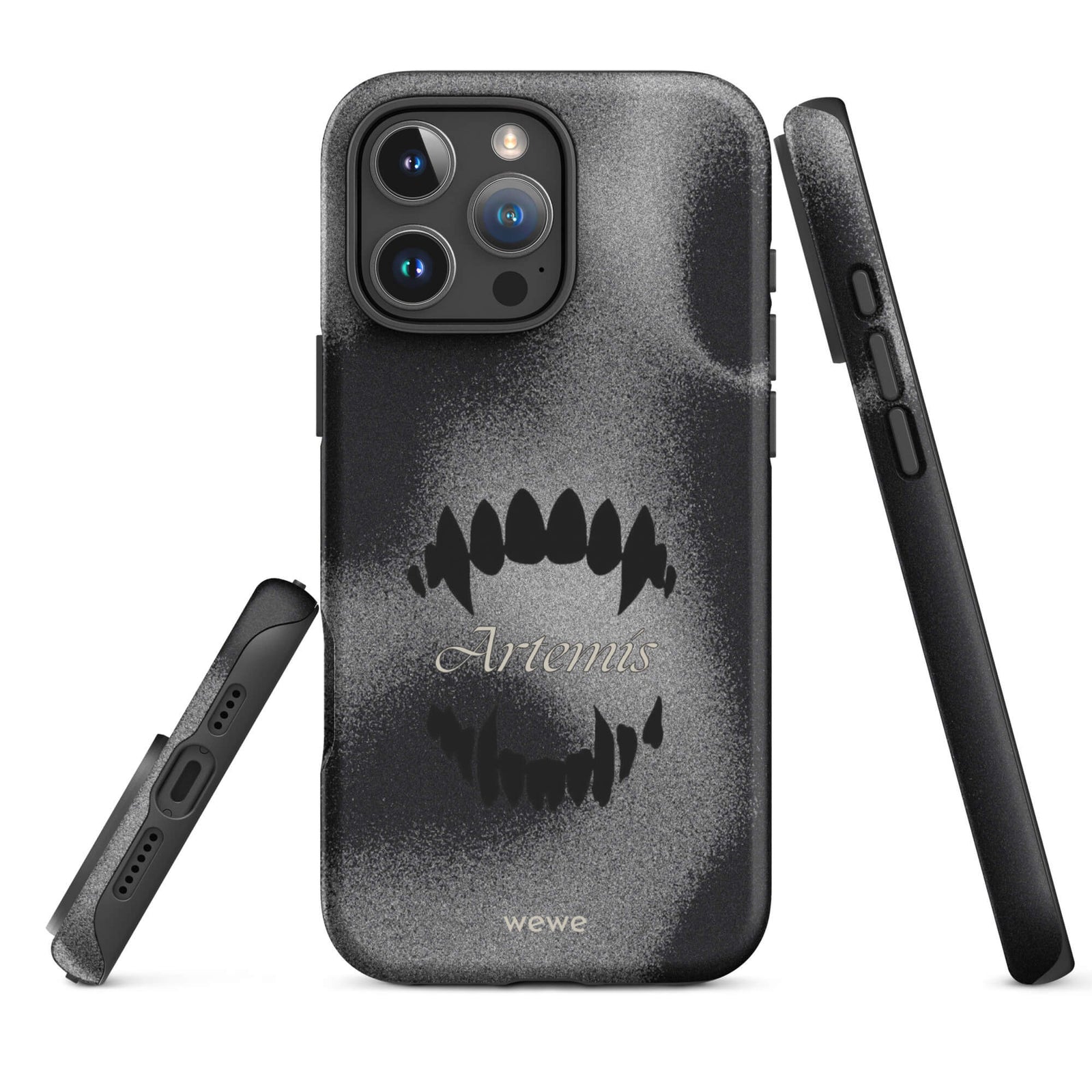 Custom void black iPhone case 16 pro max black aesthetic design.