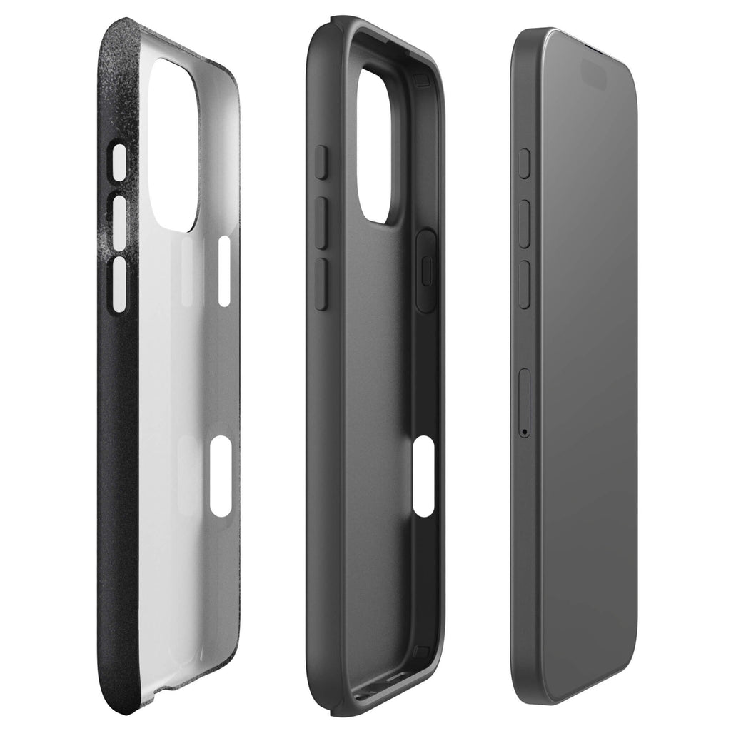 Custom void black iPhone case 16 pro max dual-layer shockproof protection.