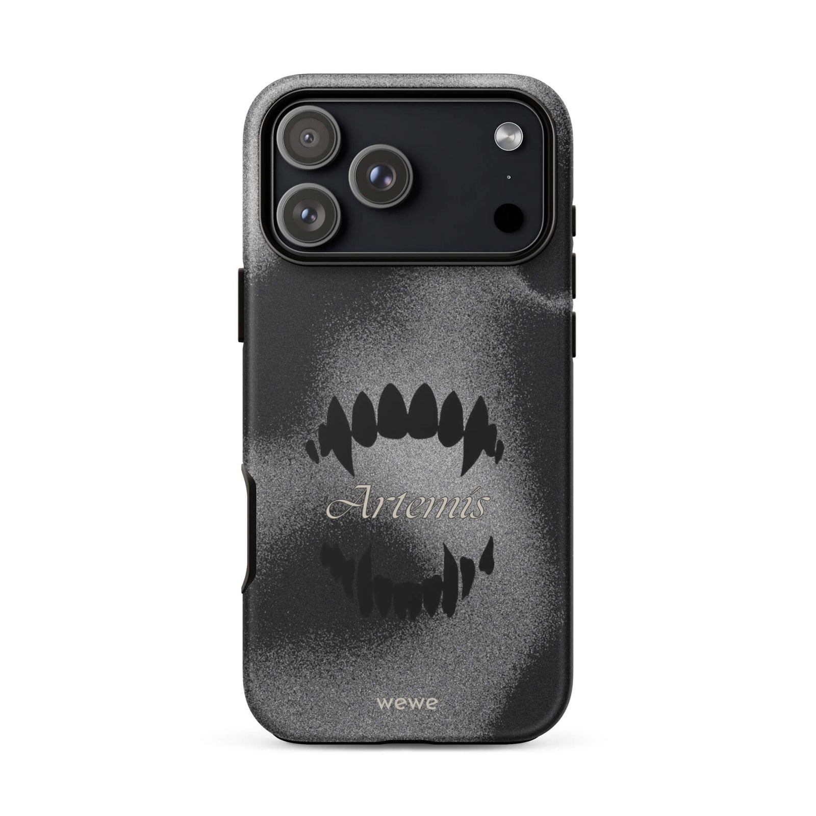 Custom void black iPhone case 17 pro max black aesthetic design.