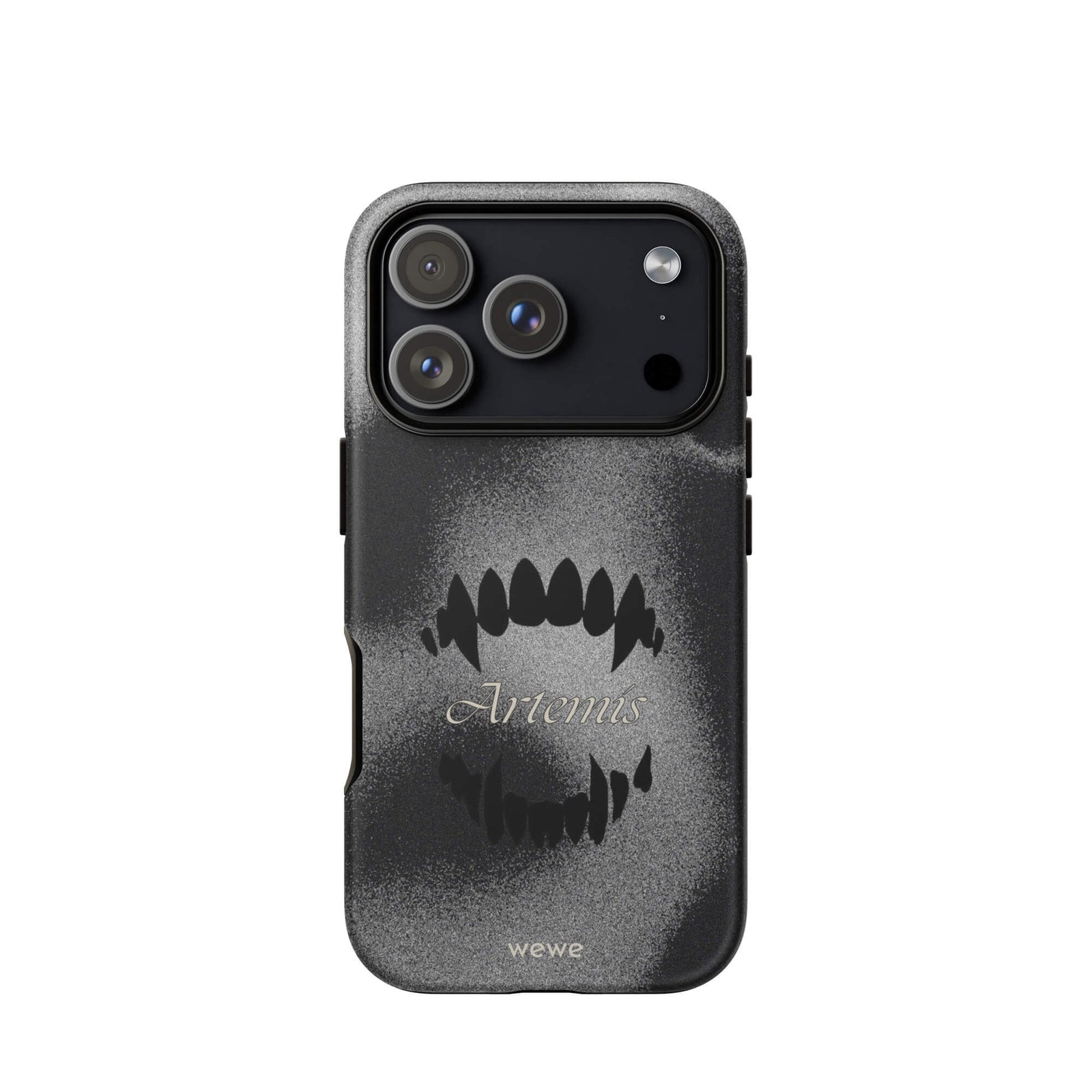 Custom void black iPhone case 17 pro black aesthetic design.