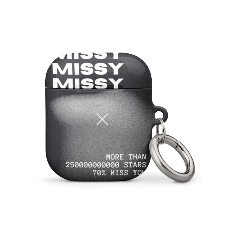 Custom miss you AirPods case gen1 romantic aesthetic.