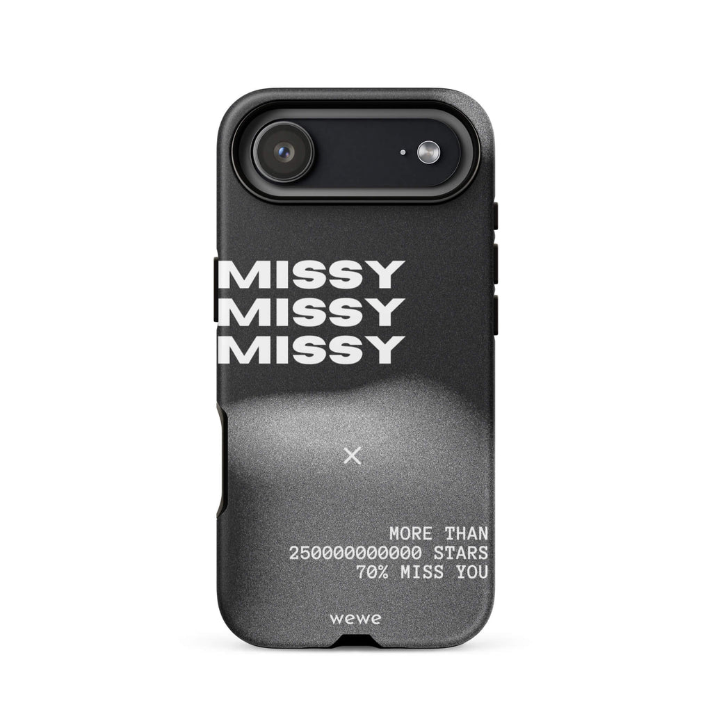 Custom miss you iPhone case 17 air romantic aesthetic.