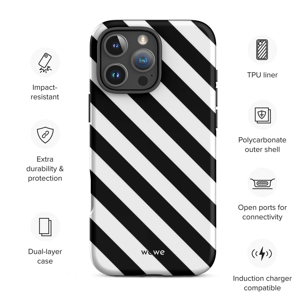 Custom street way iPhone case 16 pro max wireless charging compatible.