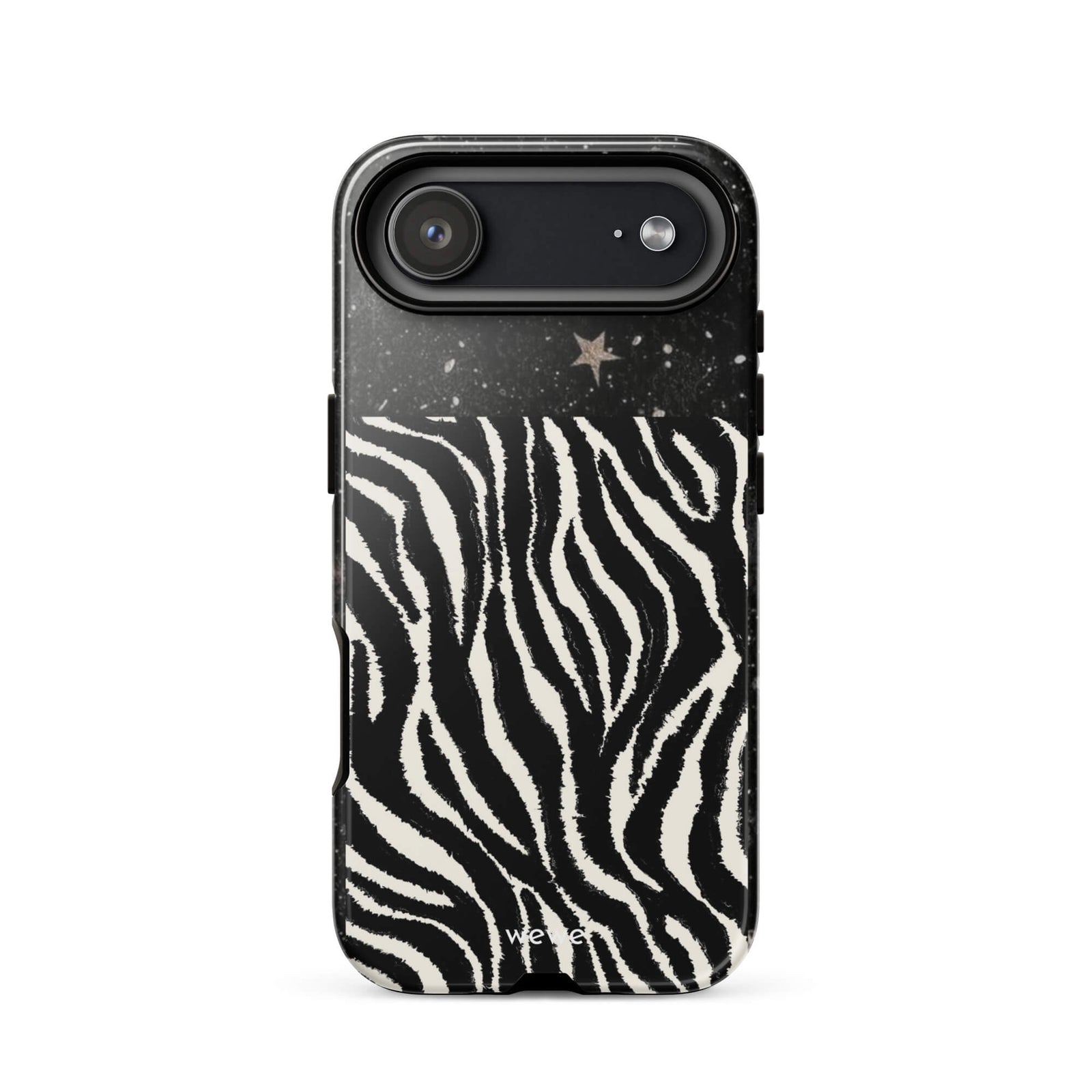 Custom zebra star iphone case 17 air playful fashion look.