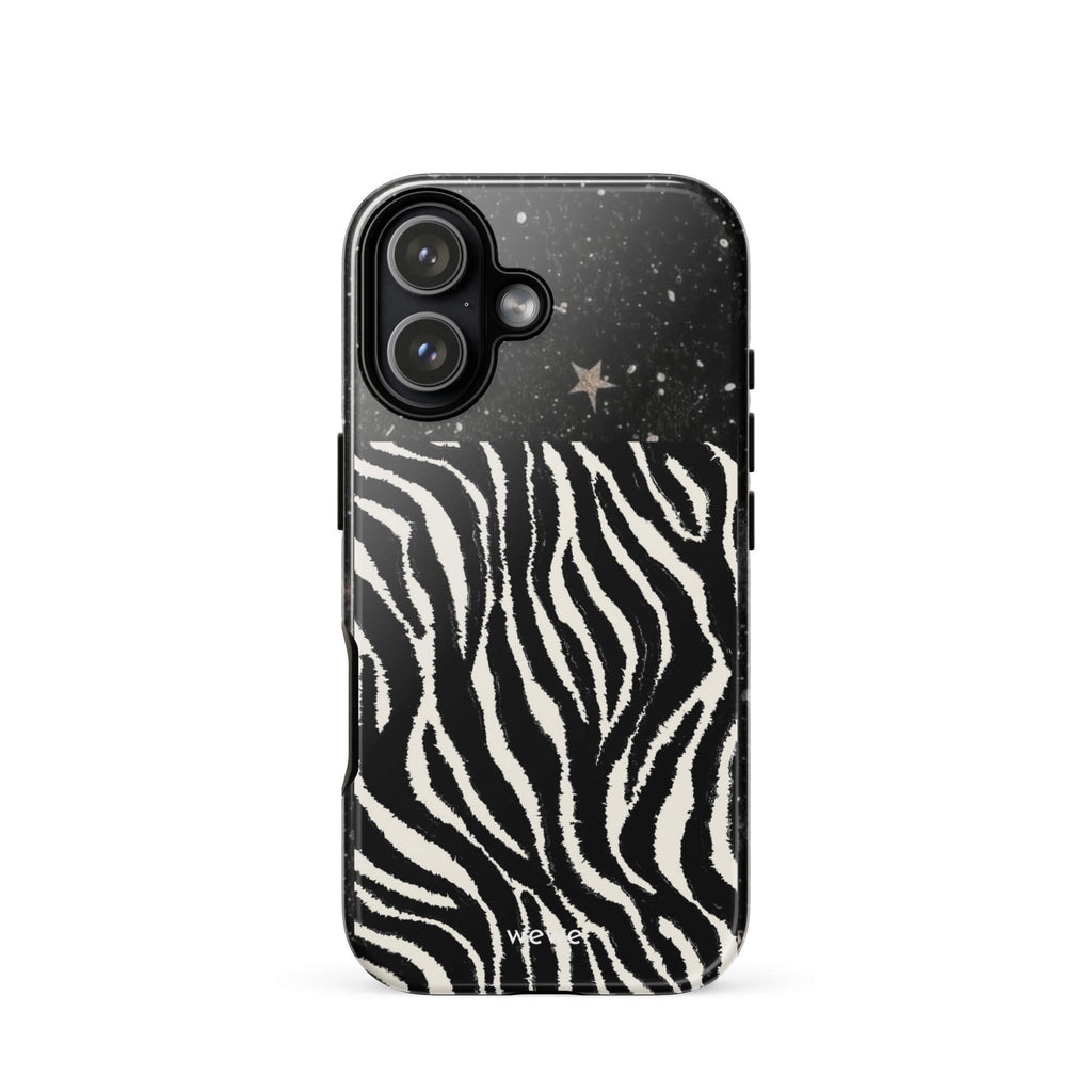 Custom zebra star iphone case 17  playful fashion look.
