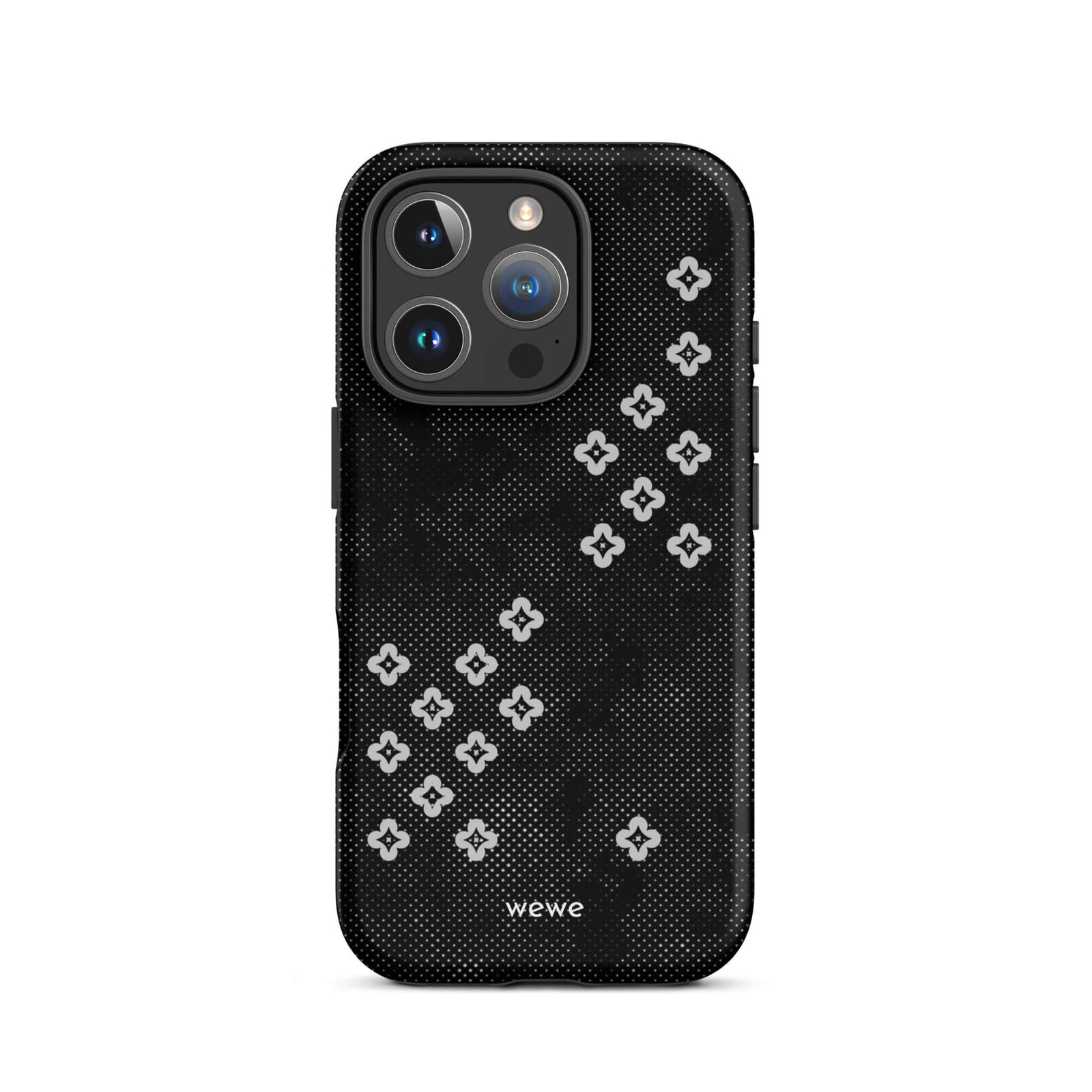 Custom black lace iPhone case 16 pro black lace with plum blossom.