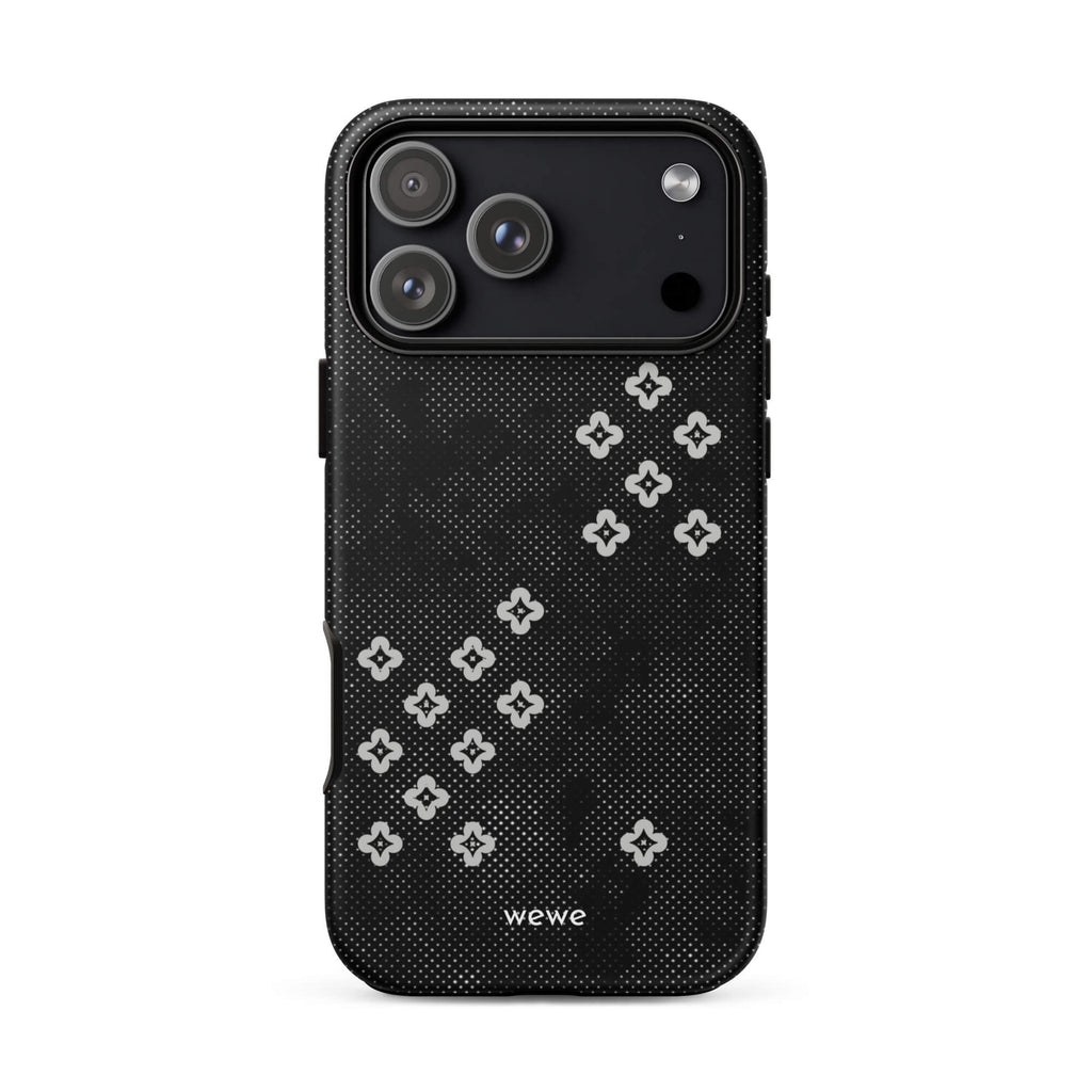 Custom black lace iPhone case 17 pro max black lace with plum blossom.