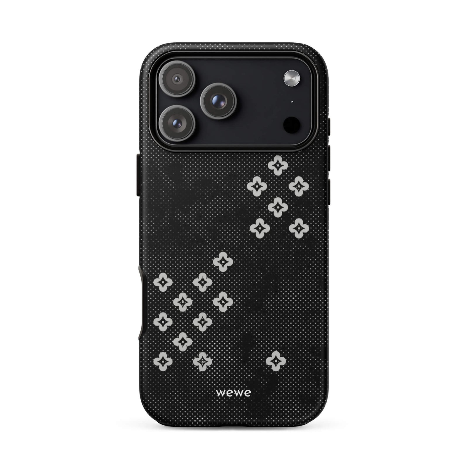 Custom black lace iPhone case 17 pro max black lace with plum blossom.