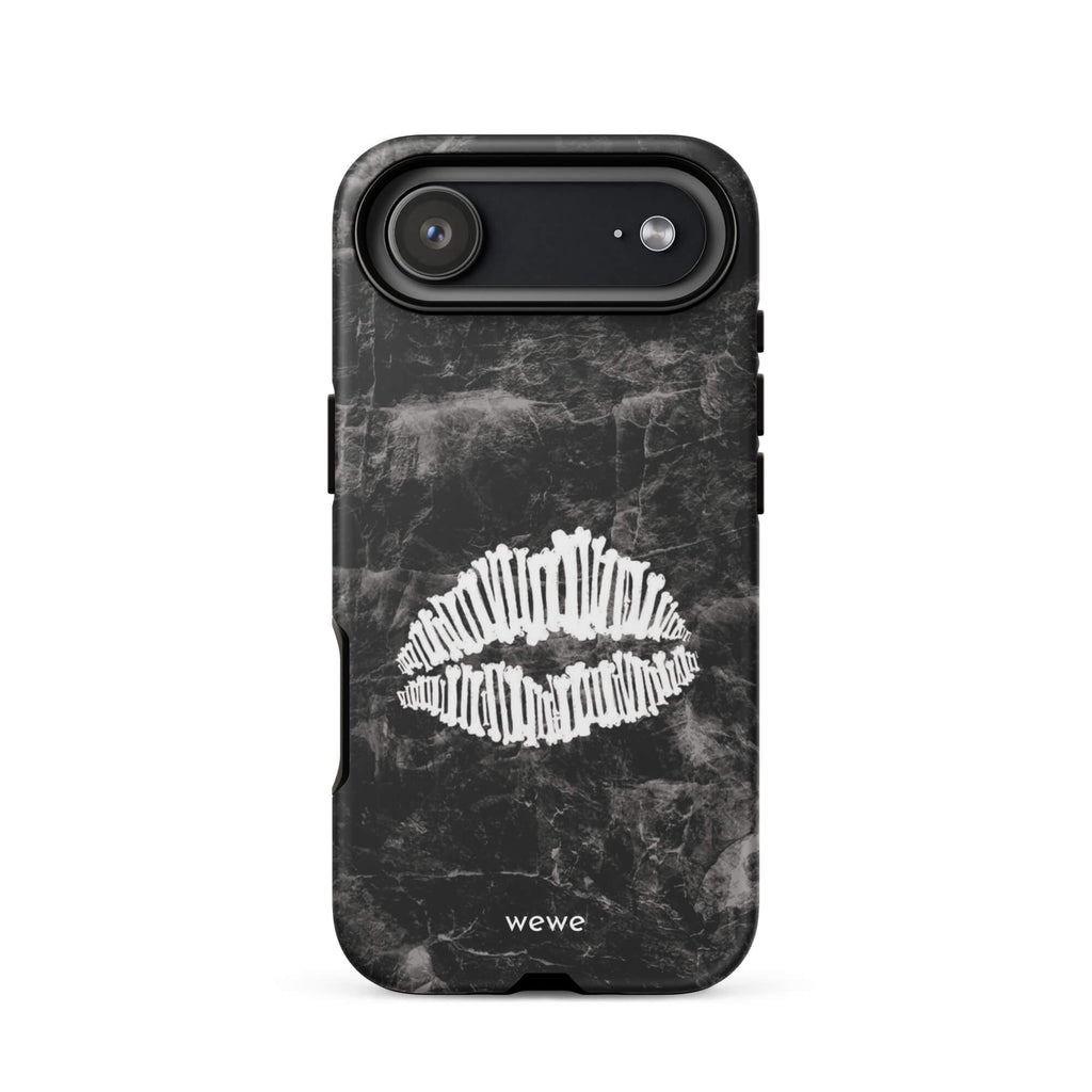 Custom white lips iPhone case 17 air iconic fashion style.