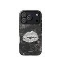 Custom white lips iPhone case 17 pro iconic fashion style.