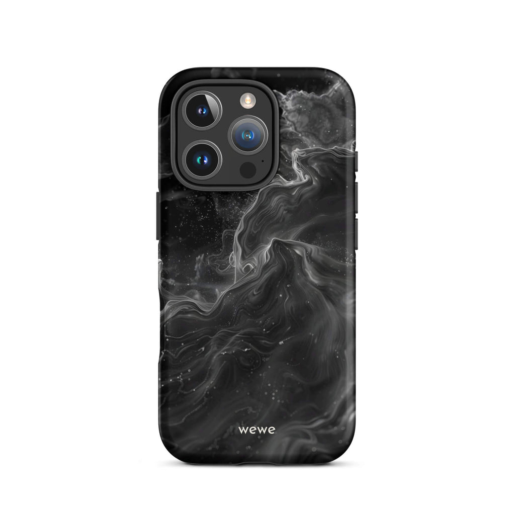 Custom ink black iphone case 16 pro spiritual aesthetic design.