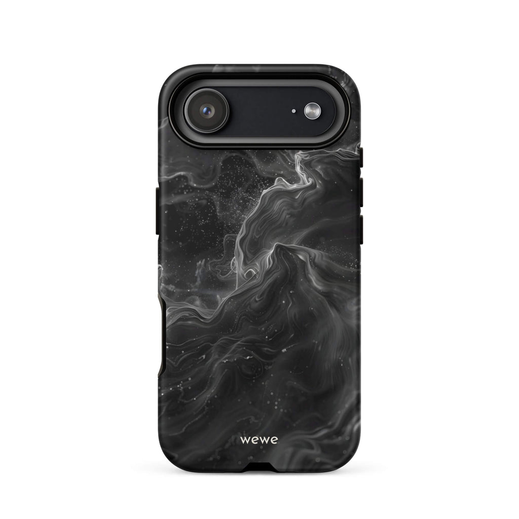 Custom ink black iphone case 17 air spiritual aesthetic design.