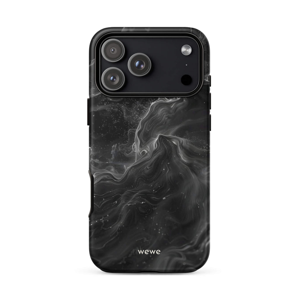 Custom ink black iphone case 17 pro max spiritual aesthetic design.