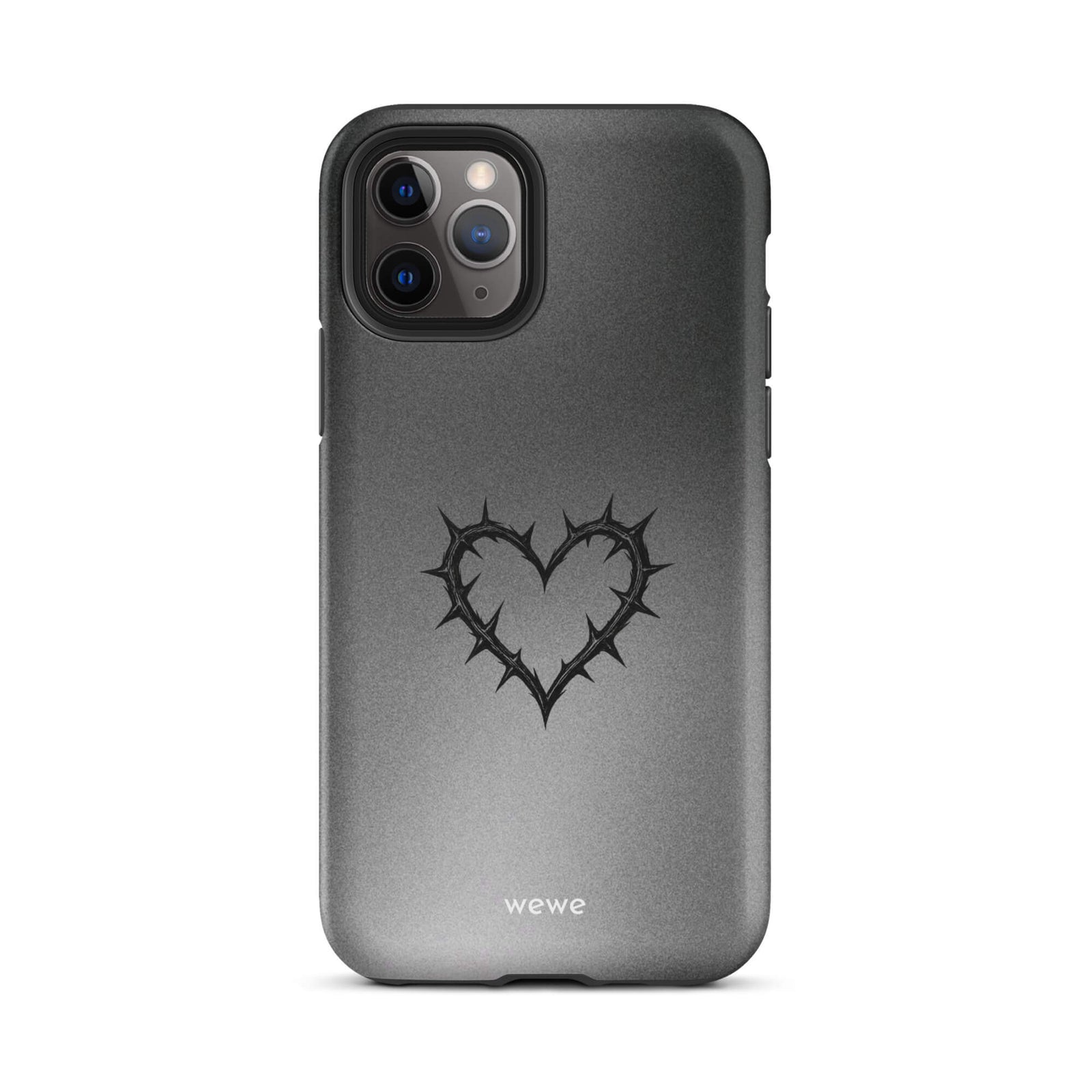 Custom always love iPhone case 11 pro black heart style.