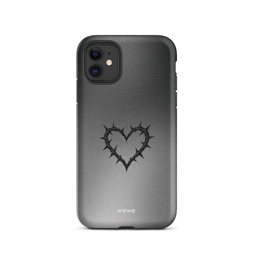 Custom always love iPhone case 11  black heart style.