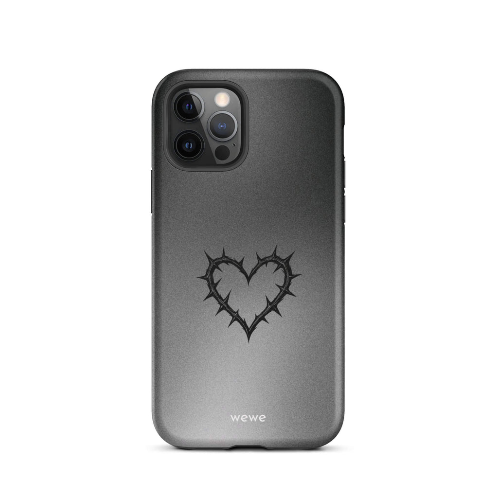 Custom always love iPhone case 12 pro black heart style.