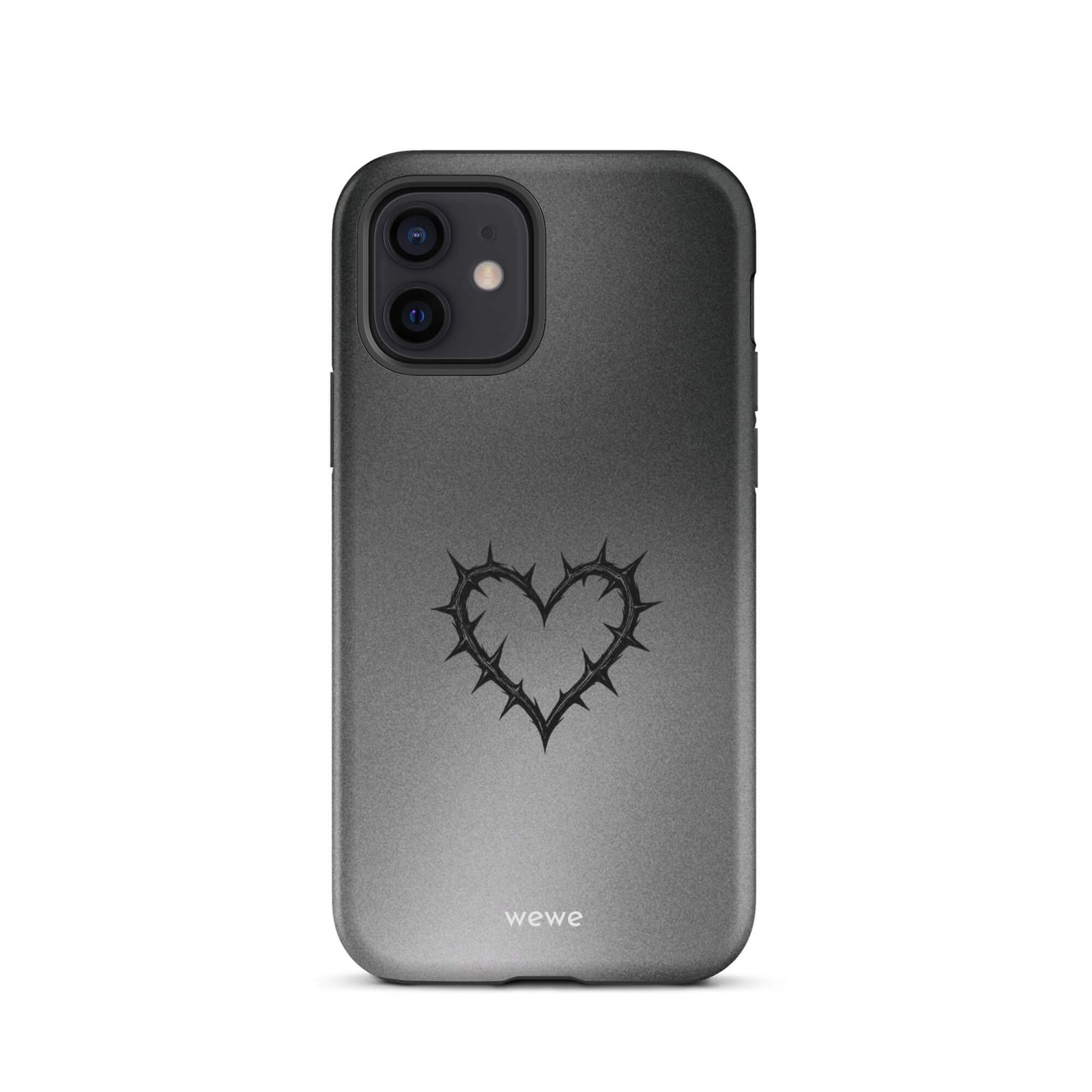 Custom always love iPhone case 12  black heart style.