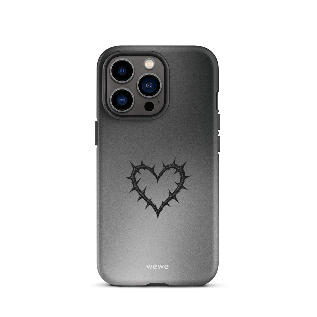 Custom always love iPhone case 13 pro black heart style.