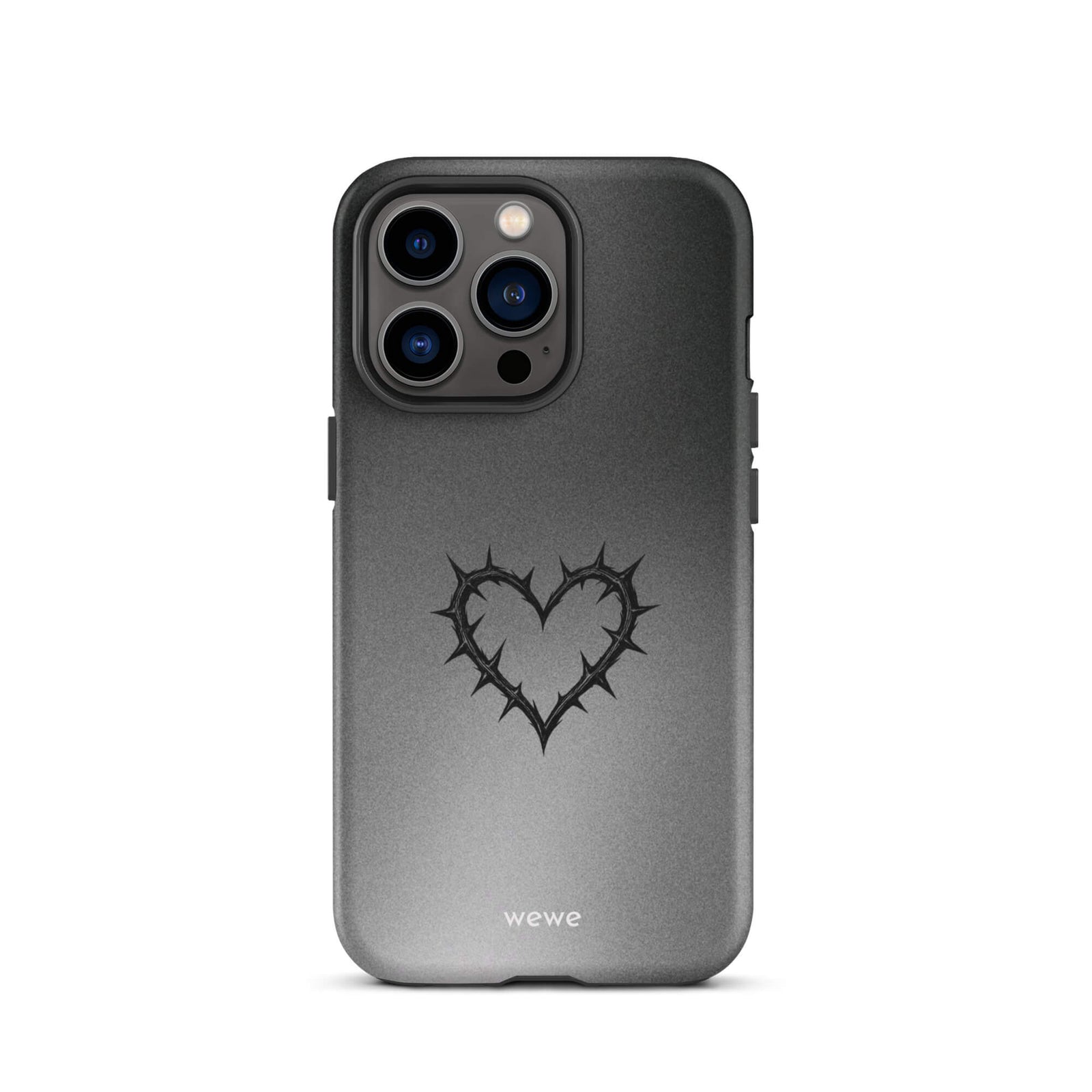 Custom always love iPhone case 13 pro black heart style.
