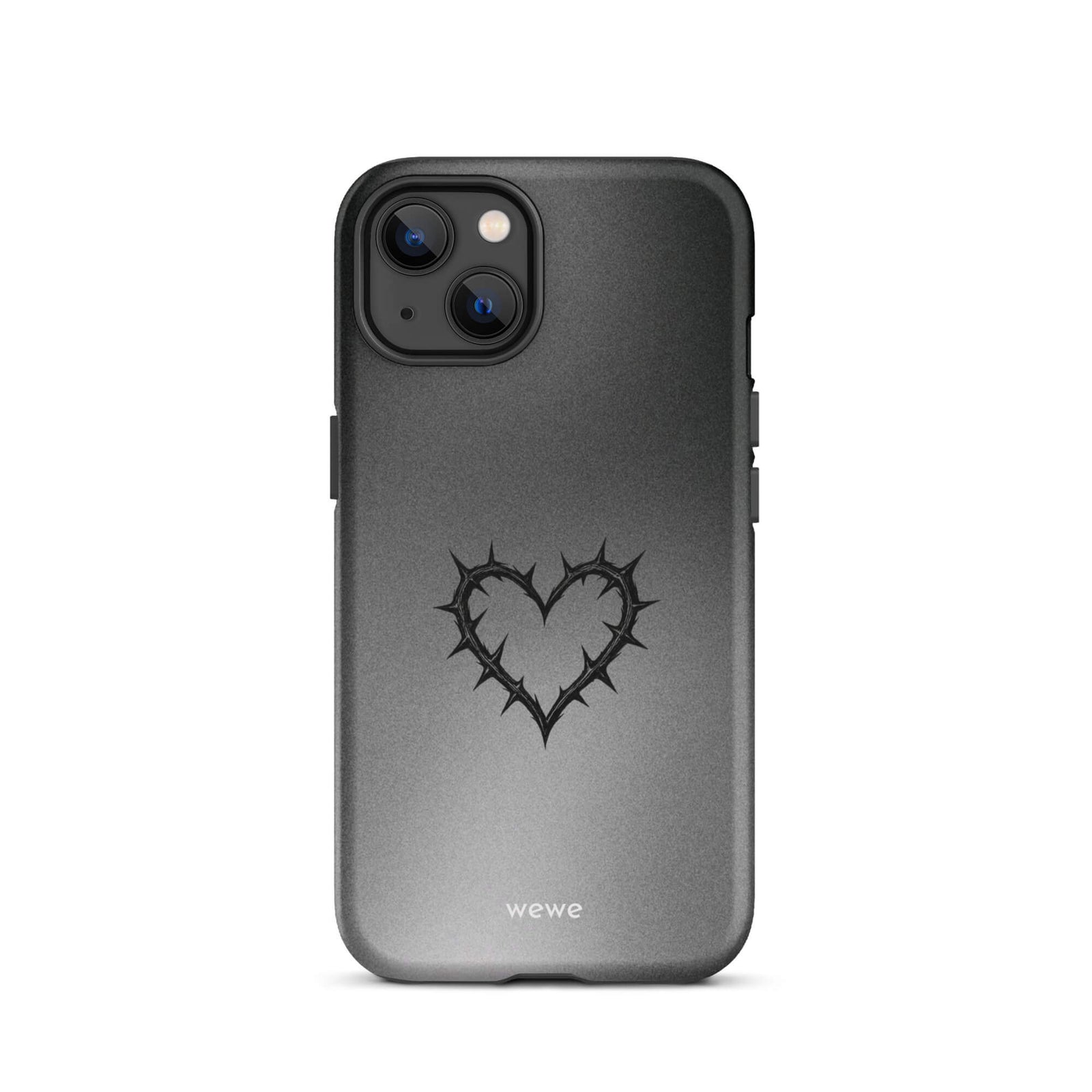 Custom always love iPhone case 13  black heart style.