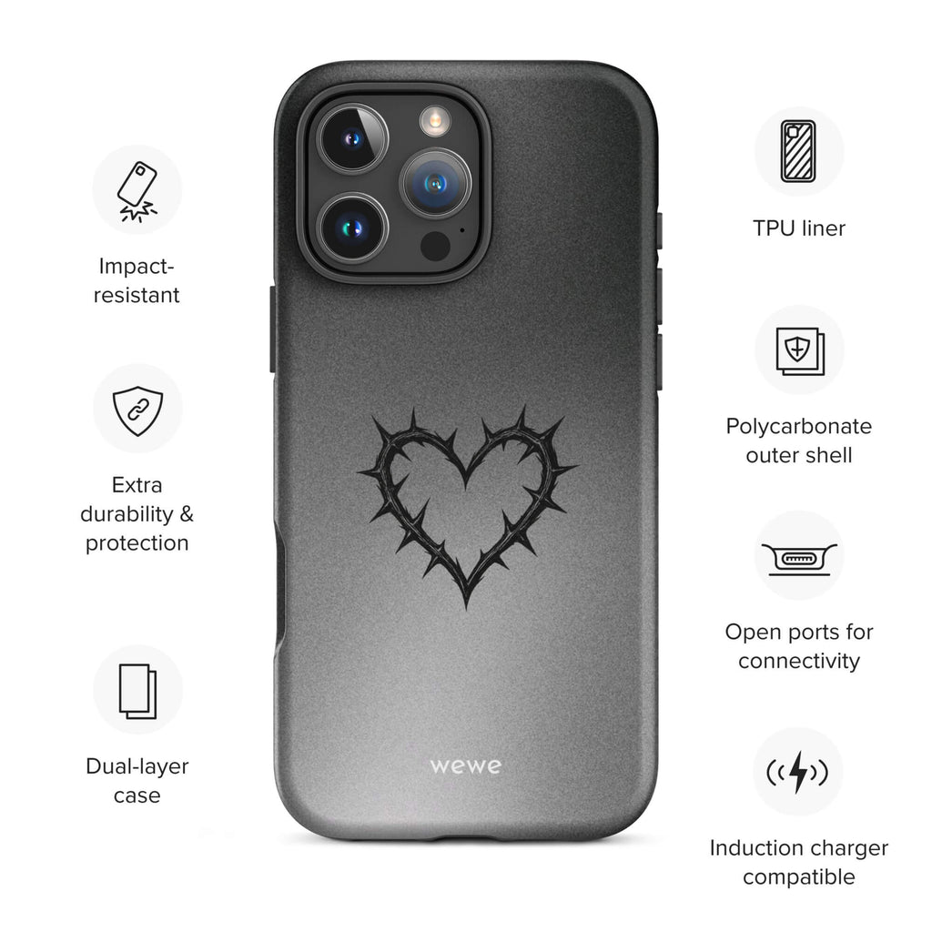 Custom always love iPhone case 16 pro max wireless charging compatible.