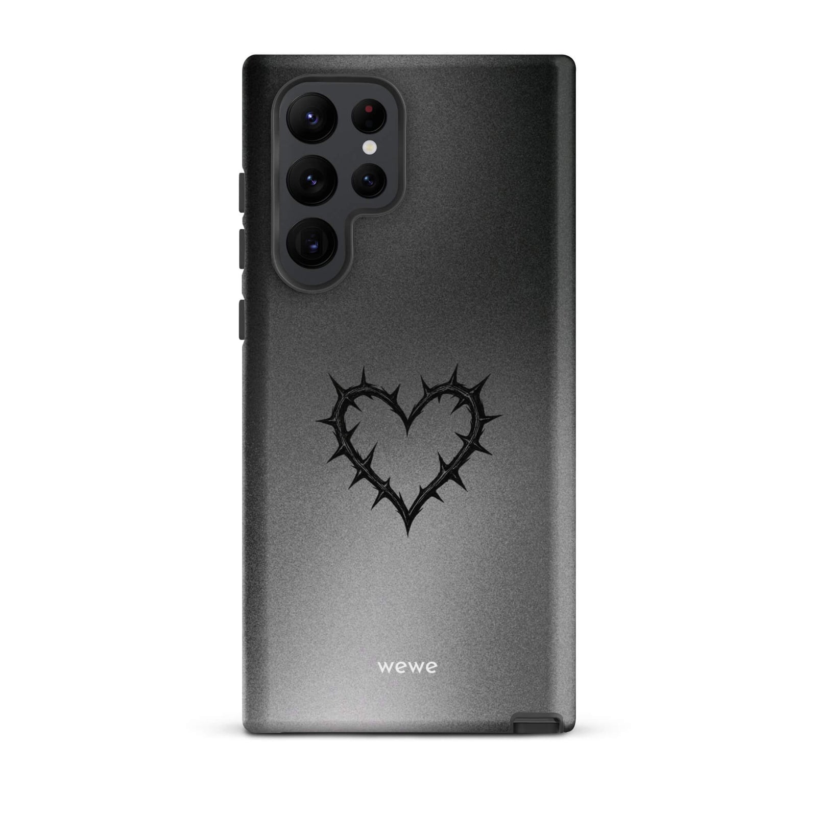 Custom always love samsung galaxy s22 ultra black heart style.