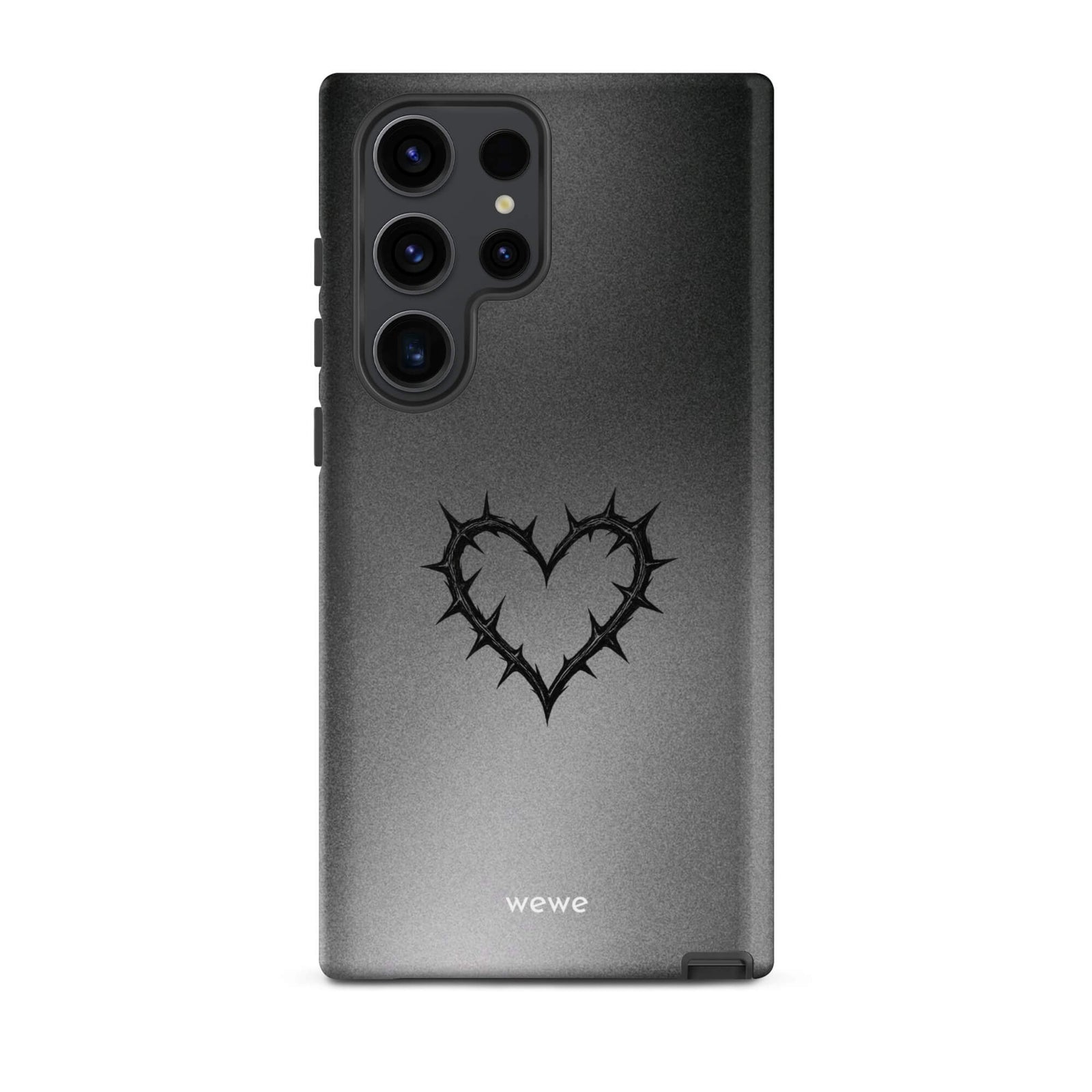 Custom always love samsung galaxy s23 ultra black heart style.