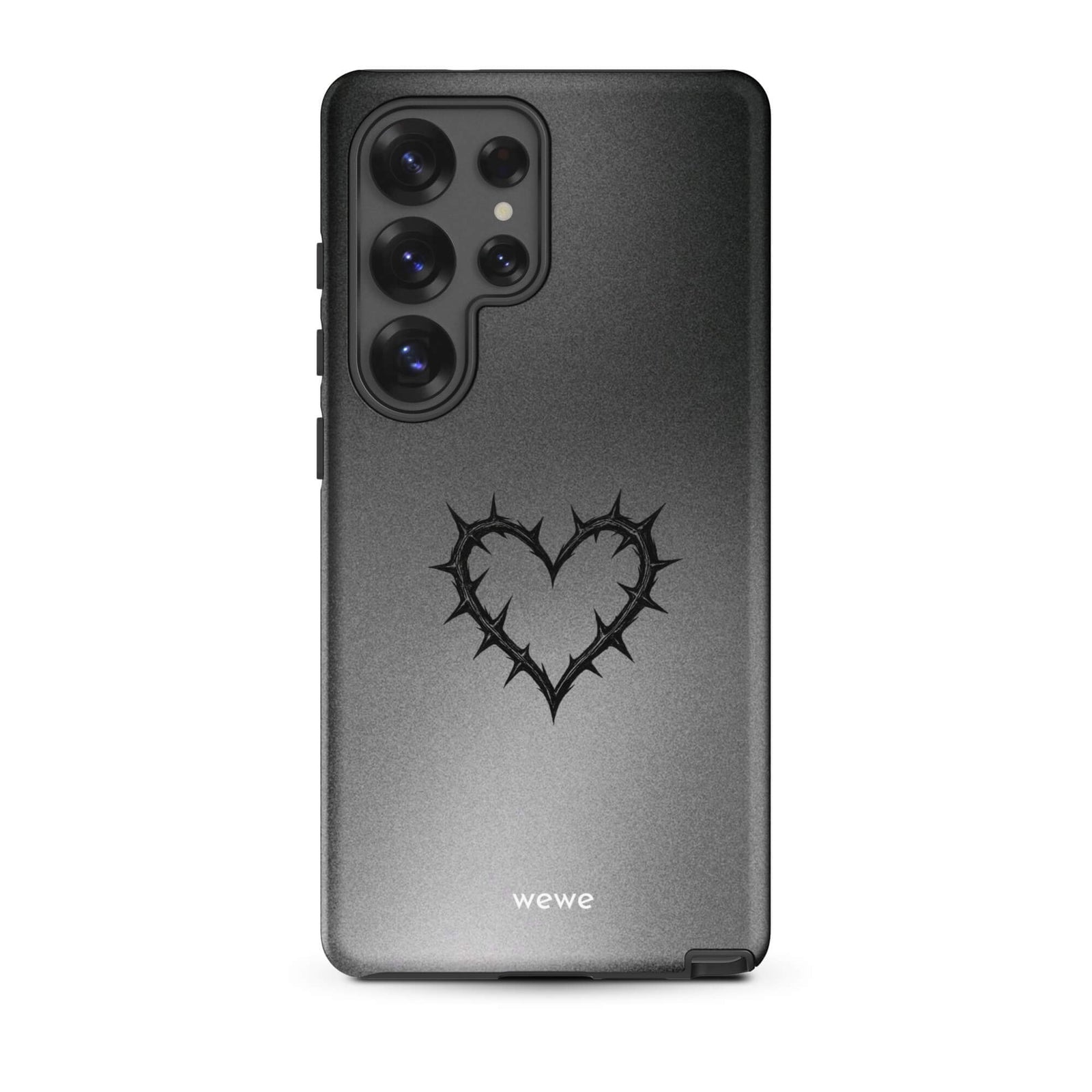 Custom always love samsung galaxy s25 ultra black heart style.