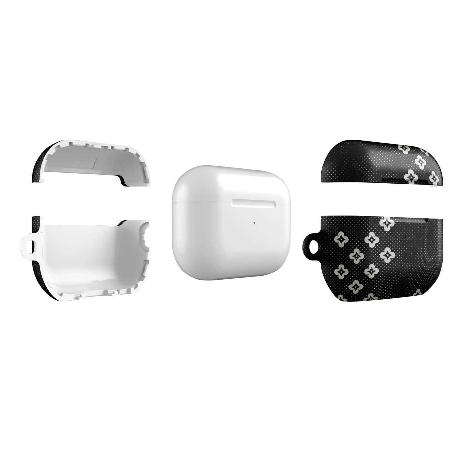 Custom black lace AirPods case pro gen2 slim protective.