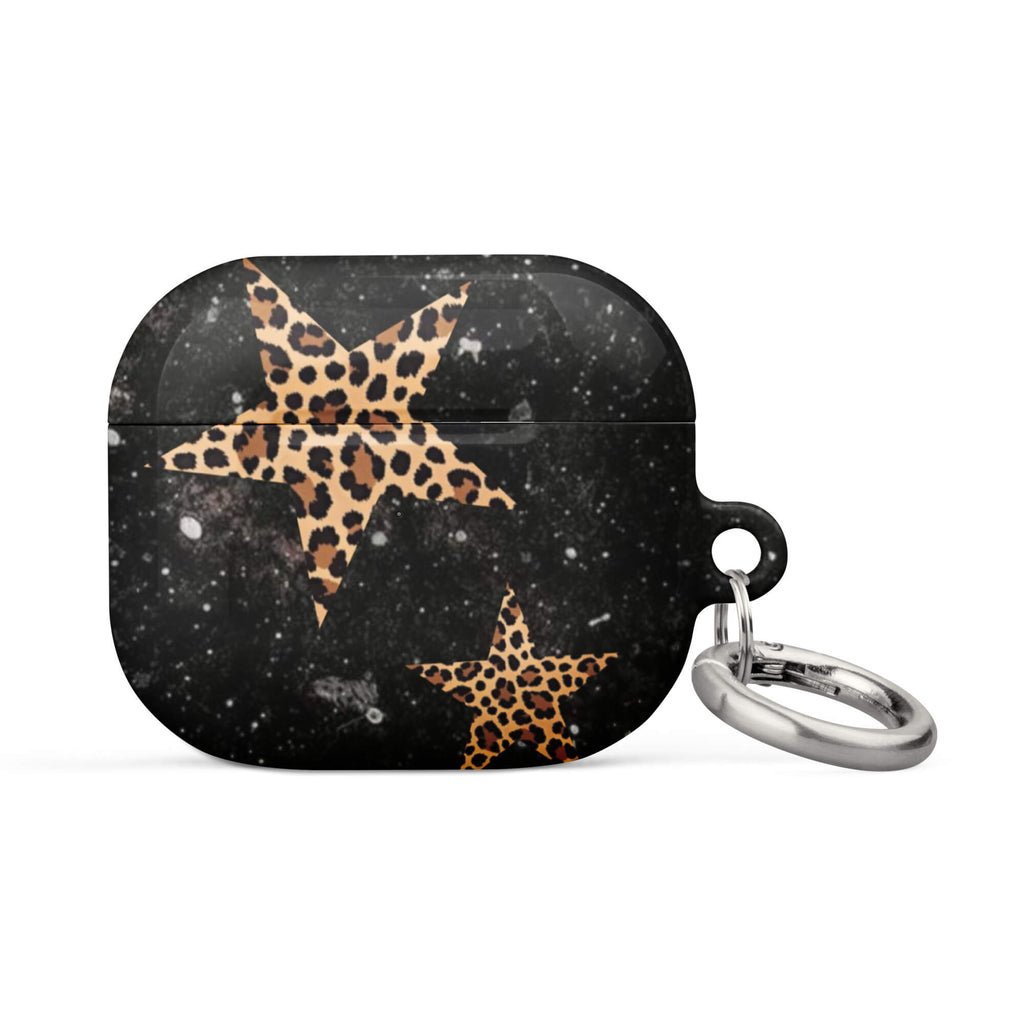 Custom leopard star AirPods case 3rd generation unique fashion look.