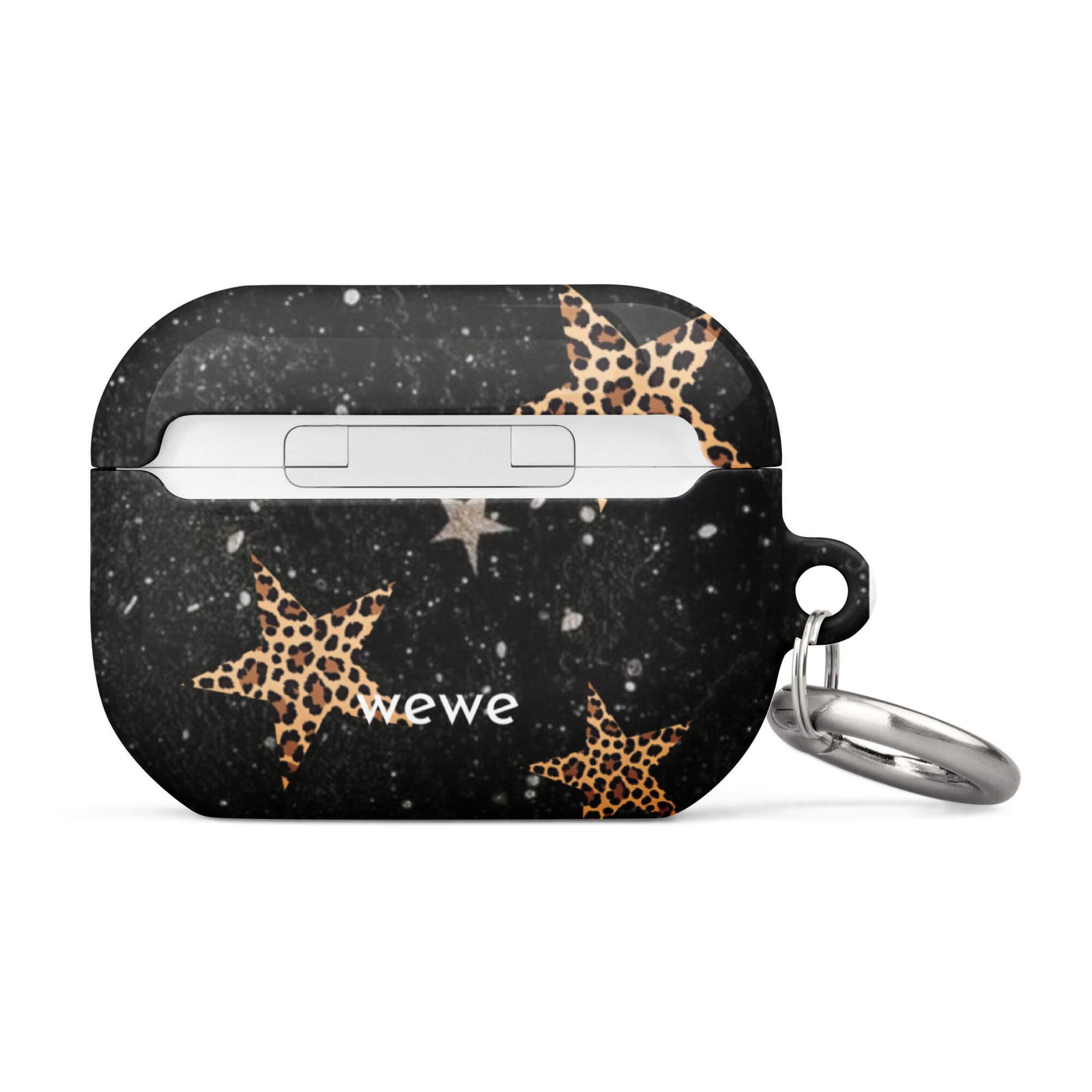 Custom leopard star AirPods case pro gen2 unique fashion look.