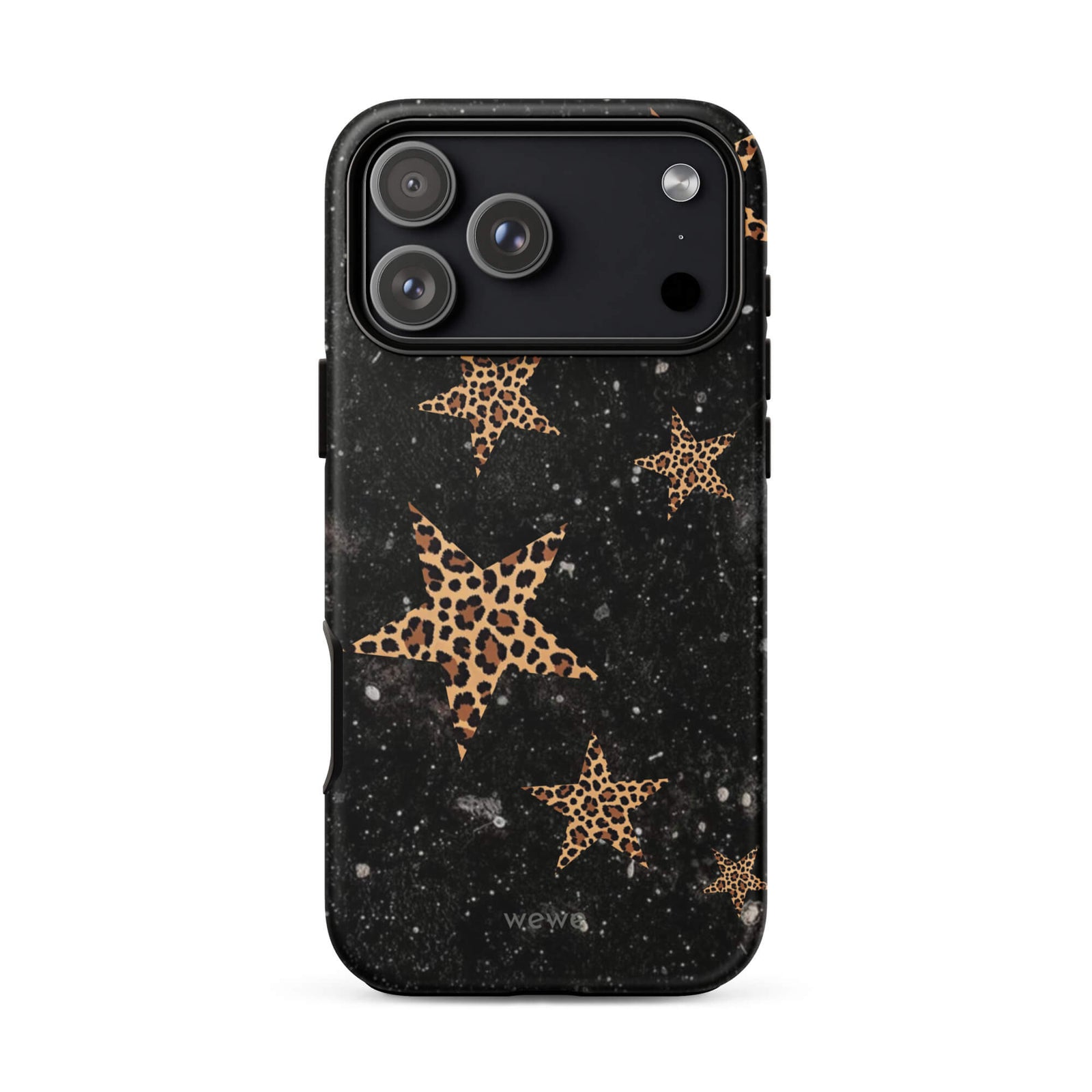 Custom leopard star iPhone case 17 pro max unique fashion look.